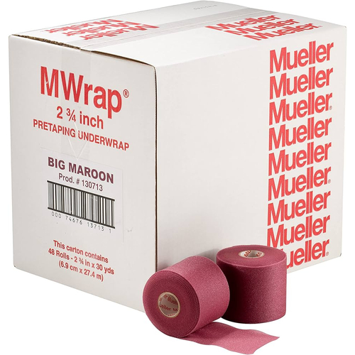 Mueller MWrap szivacsos kötszer - Underwrap, bordó - Maroon