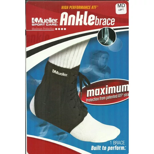 Mueller bokarögzítő, fűzős, fekete, balos - ATF Ankle Brace, Black, Left