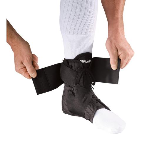 Mueller bokarögzítő, fűzős, dupla keresztpántos - Soft Ankle Brace w/ ULTRA Straps