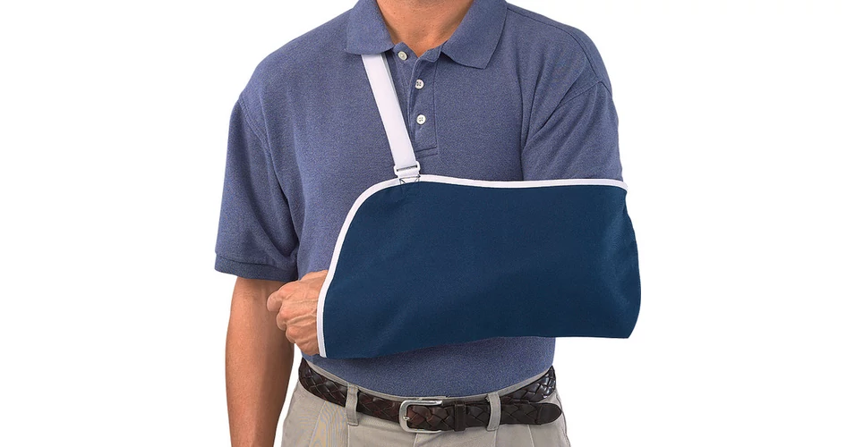 Mueller Adjustable Arm Sling With Padded Strap - One Size, Blue, For Arm & Shoulder Support 5 thumbnail image
